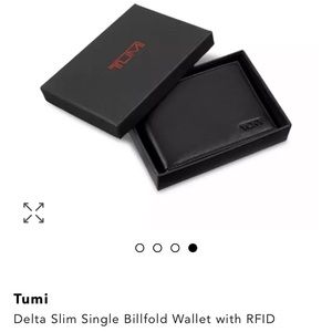 Tumi Delta black leather wallet